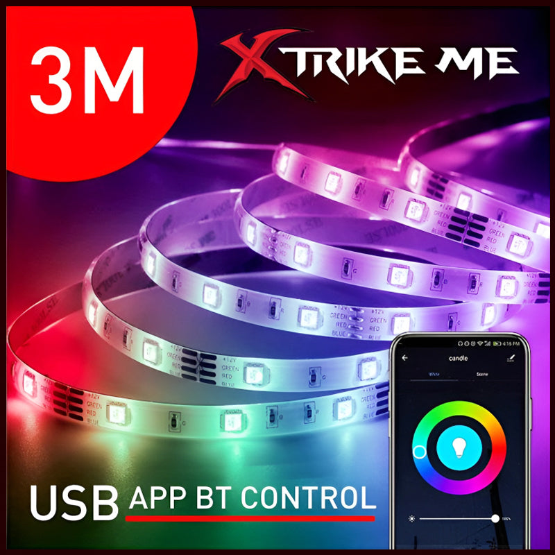 RGB LED Strip Light for Gaming control with Mobile App Control 3 Meter