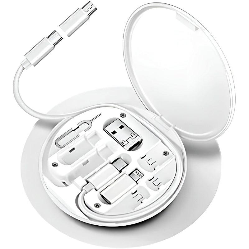 60W Multifunctional Fast Charging Data Cable Set – Portable 5-in-1 Charging Solution