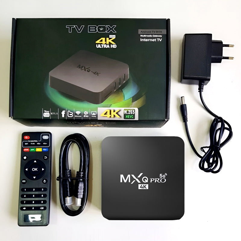 MXQ 4K Smart TV Box – Android 7.1, Quad-Core, 1GB RAM + 8GB Storage, Ultra HD 4K HDR