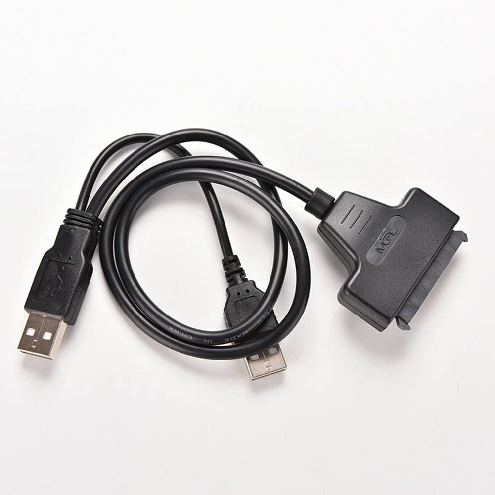 High Speed Dual USB 2.0 To 2.5″ SATA Hard Disk Drive Adapter W/UASP SATA To USB 2.0 Converter For SSD/HDD
