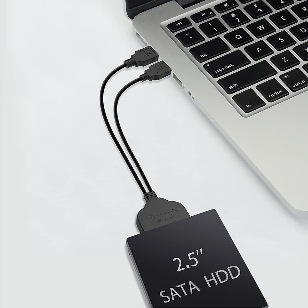 High Speed Dual USB 2.0 To 2.5″ SATA Hard Disk Drive Adapter W/UASP SATA To USB 2.0 Converter For SSD/HDD
