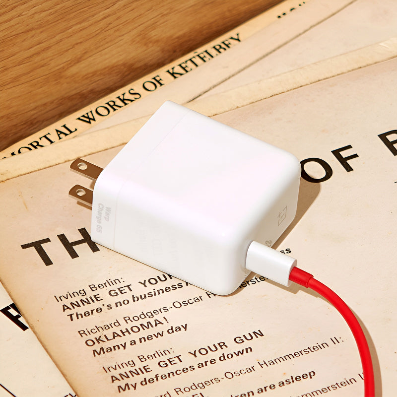 OnePlus 65W Warp Charge Power Adapter with Type-C to Type-C Fast Charging Cable