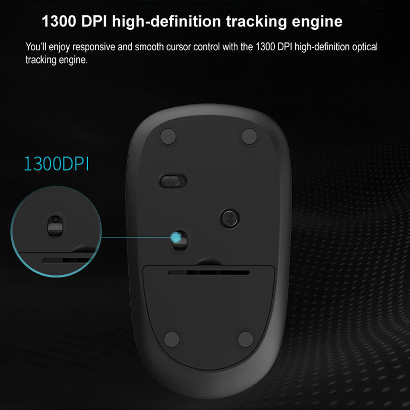 Rapoo M200 Silent Multi-Mode Wireless Mouse – Bluetooth 3.04.0 & 2.4GHz, 1300 DPI, Ultra-Slim Design