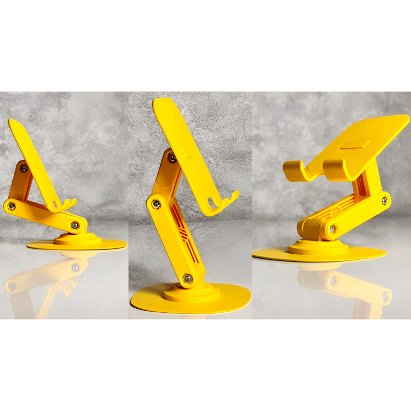 Phone Tablet Stand – 360° Rotation, Weighted Alloy Base and Anti-Shake Design S118 Collapsible Telescopic