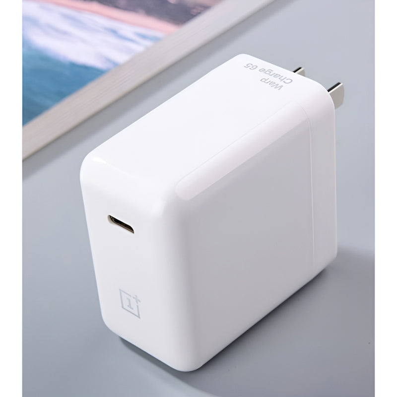 OnePlus 65W Warp Charge Power Adapter with Type-C to Type-C Fast Charging Cable