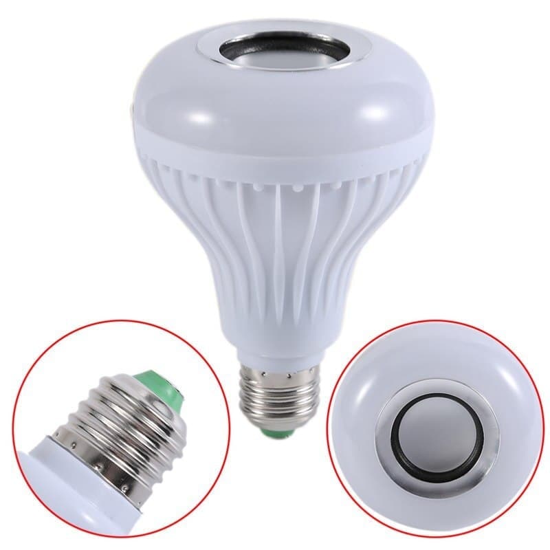 Wireless Bluetooth Speaker 12W RGB Bulb Lamp Smart Led Music Player Audio With Remote Control
