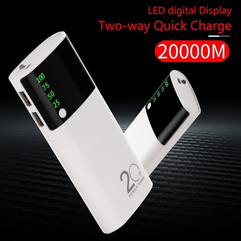 20000mah Powerbank LED Lighting Display External Battery Portable Charger