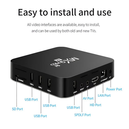 MXQ 4K Smart TV Box – Android 7.1, Quad-Core, 1GB RAM + 8GB Storage, Ultra HD 4K HDR