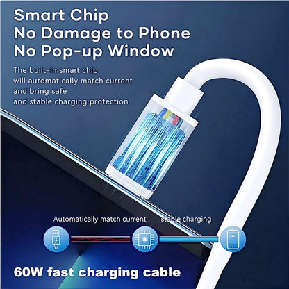 60W Multifunctional Fast Charging Data Cable Set – Portable 5-in-1 Charging Solution