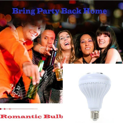 Wireless Bluetooth Speaker 12W RGB Bulb Lamp Smart Led Music Player Audio With Remote Control