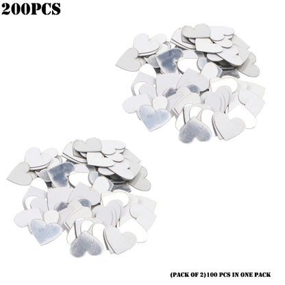 200 Pieces Mini 3D Heart-Shaped Acrylic Mirror Wall Stickers For Decorative Home Enhancement